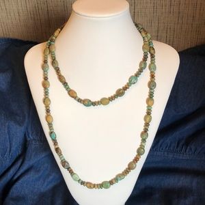 NWOT Infinity Turquoise strand necklace